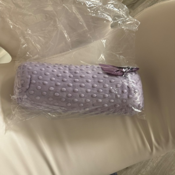 Sonoma Lavender Spa Bolster Neck Roll in Classic Lilac Dots Purple Heatable NEW - Picture 5 of 16